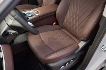 Automotive design with seats, walking shoe textile interior