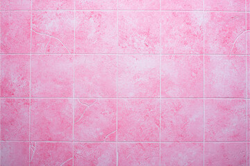 Fototapeta premium Pink Tiles, Tile Background, Pink Background