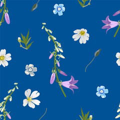 Seamless vector floral pattern for fabric design