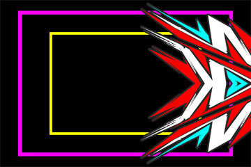 design vector background wrap racing with unique pattern and bright color combination