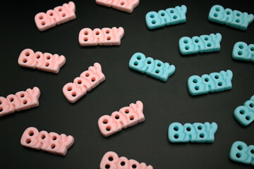 Baby Pink and Blue Baby Shower Craft Supplies