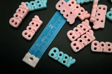 Baby Pink and Blue Baby Shower Craft Supplies
