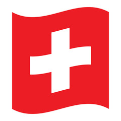 Fototapeta premium Flag of Switzerland. Swiss national symbol in official colors. Template icon. Abstract vector background