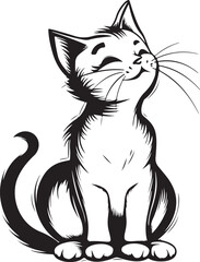 cat vector kitten icon logo cartoon character illustration doodle Cat Vector white Background