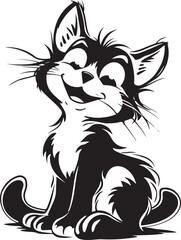 cat vector kitten icon logo cartoon character illustration doodle Cat Vector white Background