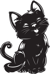 cat vector kitten icon logo cartoon character illustration doodle Cat Vector white Background
