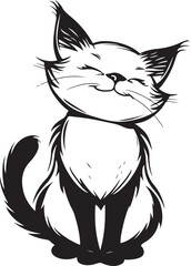 cat vector kitten icon logo cartoon character illustration doodle Cat Vector white Background