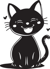 cat vector kitten icon logo cartoon character illustration doodle Cat Vector white Background