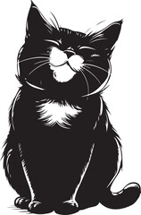 cat vector kitten icon logo cartoon character illustration doodle Cat Vector white Background