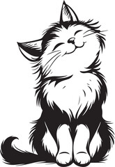 cat vector kitten icon logo cartoon character illustration doodle Cat Vector white Background