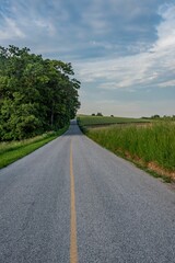 Driving on Nafe Sawmill Road on a Summer Evening, Glen Rock PA USA
