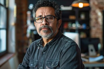 Portrait of a middle aged male software developer