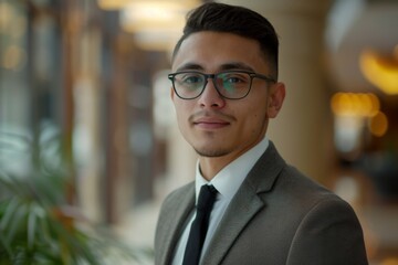 Fototapeta premium Portrait of a young male accountant