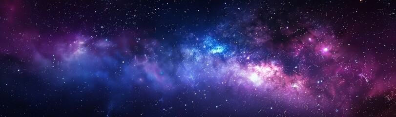 Obraz premium Typical Milky Way galaxy landscape. Starry night sky.