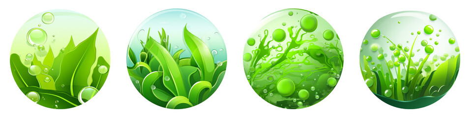 Eutrophication clipart collection, symbol, logos, icons isolated on transparent background