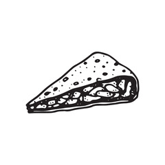 Tortilla illustration on isolated white