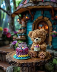 Fototapeta premium Teddy Bear Birthday Celebration