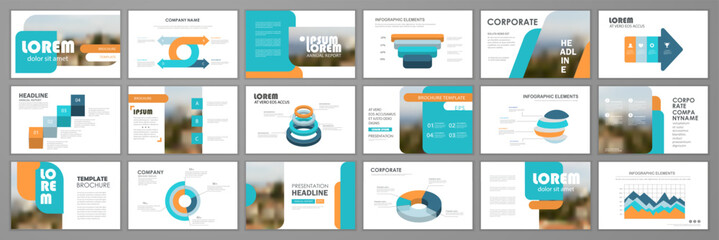 Abstract business brochure set