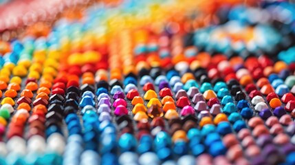 Close up image of kids craft kit featuring a diamond mosaic design