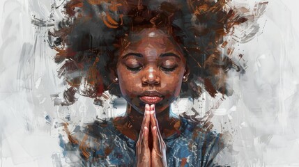 A woman sitting comfortably with her eyes closed, possibly in meditation or contemplation