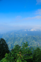 Clouds and fog over mountains in Rize, Turkey