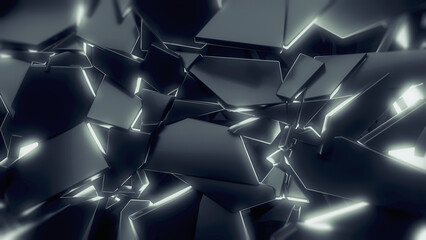 Abstract background with broken elements