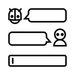 Artificial Intelligence Chat Line Icon