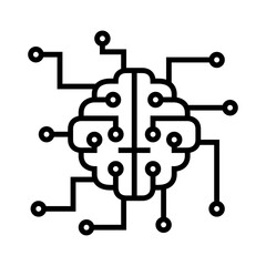 Neural Network Line Icon