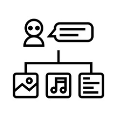 Prompt Content Generation Line Icon