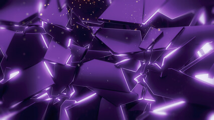Abstract background with broken elements
