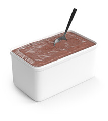 blank açaí box with açaí inside, for mockup creation