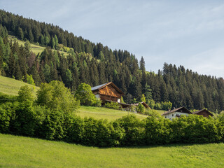 Fototapeta premium Landscape in Villnoess Valley in South Tyrol