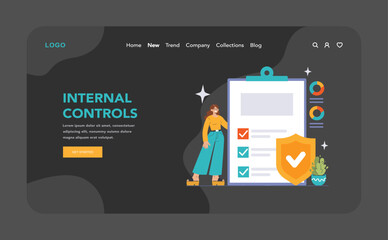 Internal Controls concept. Flat vector illustration.