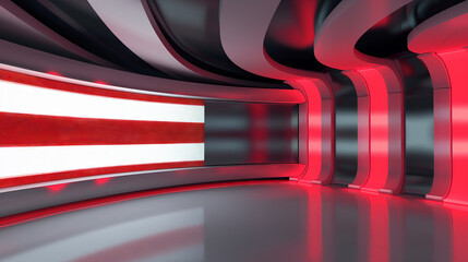 Obraz premium Television studio, virtual studio set. ideal for green screen compositing