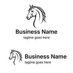 Graceful Horse Silhouette: Timeless Logo