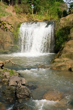 the Oakley Creek Waterfall in auckland