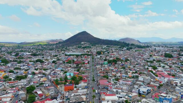 Aerial View of Cerro de la Cruz in Tepic, Nayarit. Mexico