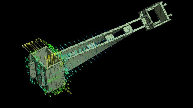 Mechanic simulation engineering - Stress and breakpoint analysis of frame under force and moment conditions