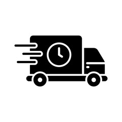 estimated delivery time icon vector design illustration template