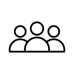 Team group work icon line vector design illustration template