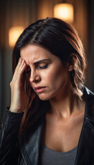 Fototapeta premium portrait of a worried woman