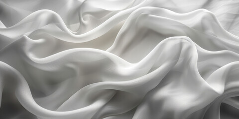 Obraz premium design your space copy background elegant white folds soft flowing beautiful background fabric satin silk white background abstract white 