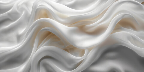 Fototapeta premium design your space copy background elegant white folds soft flowing beautiful background fabric satin silk white background abstract white 