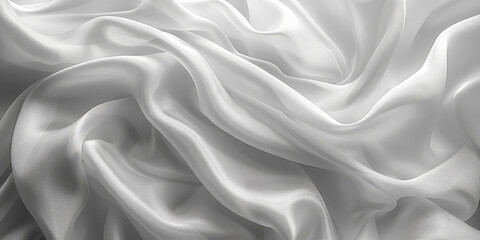 Fototapeta premium design your space copy background elegant white folds soft flowing beautiful background fabric satin silk white background abstract white 