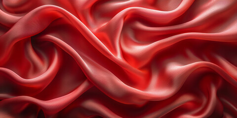 Obraz premium design product your space empty background fabric beautiful pleats soft wavy fabric shiny background satin silk red 