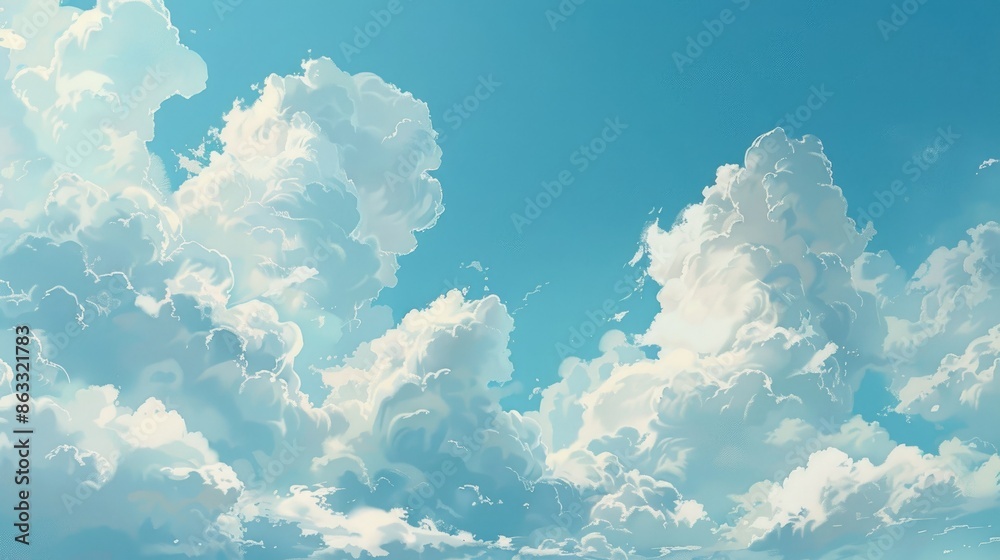 Wall mural White Clouds in a Blue Sky