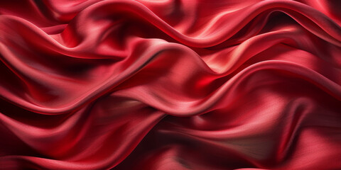 Obraz premium design product your space empty background fabric beautiful pleats soft wavy fabric shiny background satin silk red 