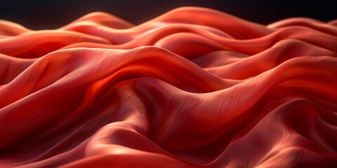 Obraz premium design product your space empty background fabric beautiful pleats soft wavy fabric shiny background satin silk red 