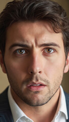 Fototapeta premium portrait of businessman shocked
