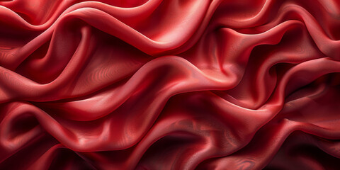 Obraz premium design product your space empty background fabric beautiful pleats soft wavy fabric shiny background satin silk red 